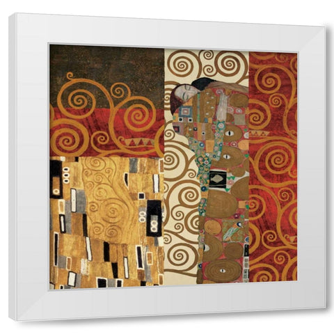Klimt Details White Modern Wood Framed Art Print by Klimt, Gustav