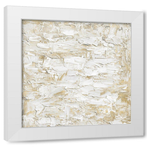 Textural with Gold I White Modern Wood Framed Art Print by Gordon, Sofia