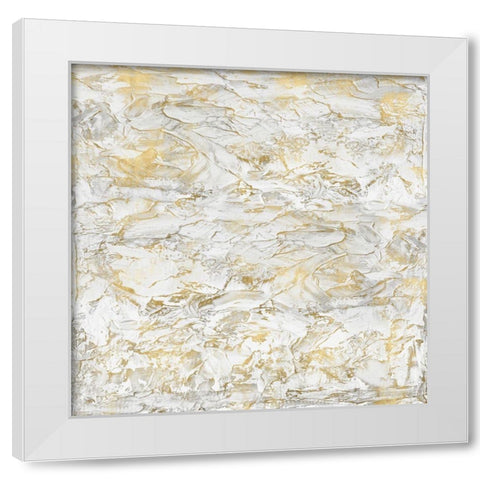 Textural with Gold II White Modern Wood Framed Art Print by Gordon, Sofia
