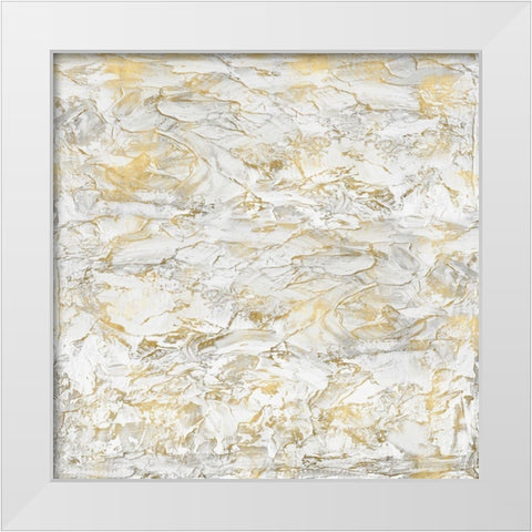 Textural with Gold II White Modern Wood Framed Art Print by Gordon, Sofia
