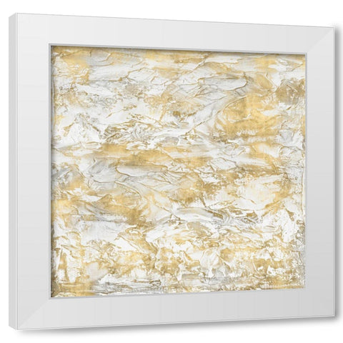 Textural with Gold III White Modern Wood Framed Art Print by Gordon, Sofia