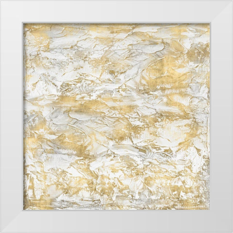 Textural with Gold III White Modern Wood Framed Art Print by Gordon, Sofia