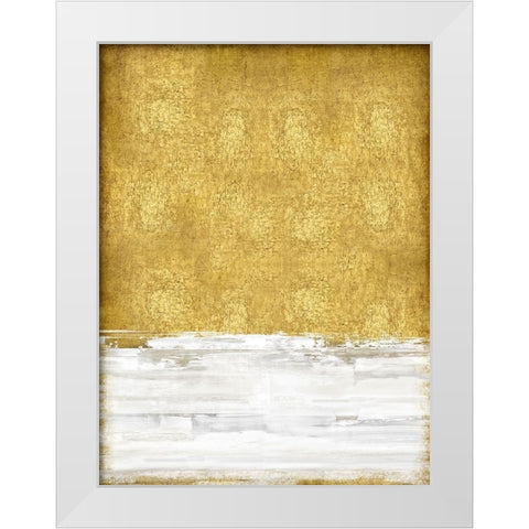 Golden Sky I White Modern Wood Framed Art Print by Gordon, Sofia