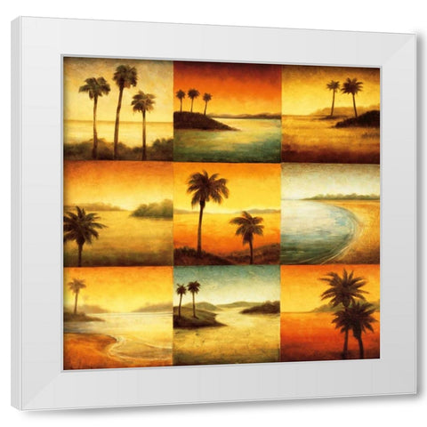 Palm Perspectives White Modern Wood Framed Art Print by Williams, Gregory