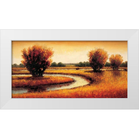 Golden Reflections II White Modern Wood Framed Art Print by Williams, Gregory