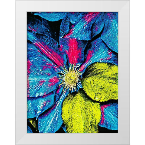 Clematis Abstract White Modern Wood Framed Art Print by Bannon, Heidi