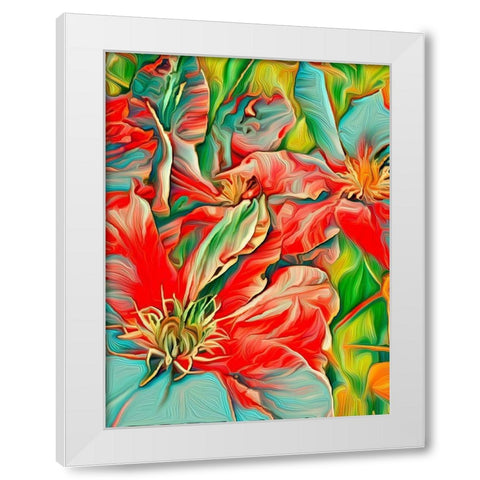 Clematis Color White Modern Wood Framed Art Print by Bannon, Heidi