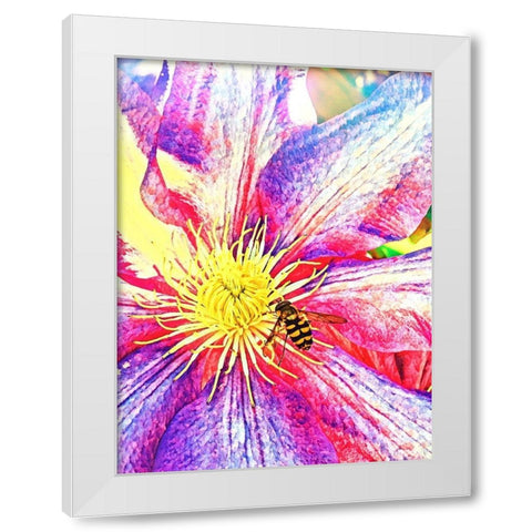 Happy Bee I White Modern Wood Framed Art Print by Bannon, Heidi