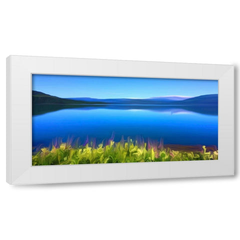 Norway Fjord Oil White Modern Wood Framed Art Print by Bannon, Heidi