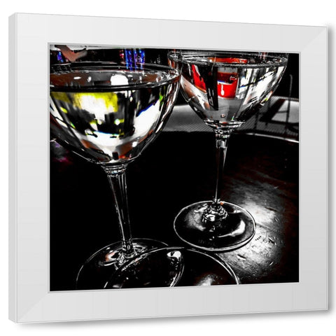 Wine Reflections I White Modern Wood Framed Art Print by Bannon, Heidi