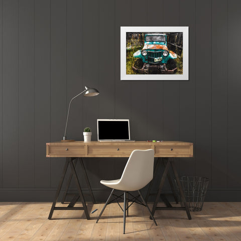 Dads Willys III White Modern Wood Framed Art Print by Bannon, Heidi