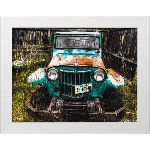 Dads Willys III White Modern Wood Framed Art Print by Bannon, Heidi