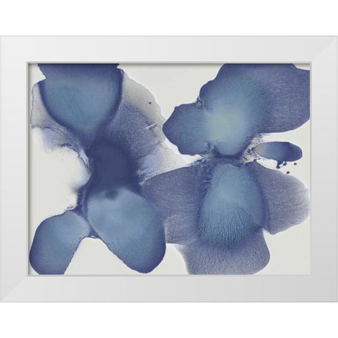 Animate Indigo II White Modern Wood Framed Art Print by Carlson, Hannah