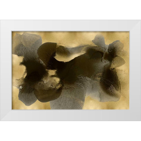 Circulate on Gold White Modern Wood Framed Art Print by Carlson, Hannah