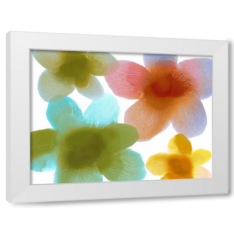 Floral Friends I White Modern Wood Framed Art Print by Carlson, Hannah
