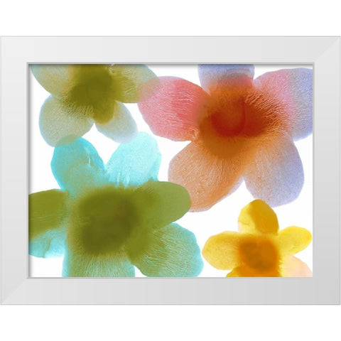 Floral Friends I White Modern Wood Framed Art Print by Carlson, Hannah