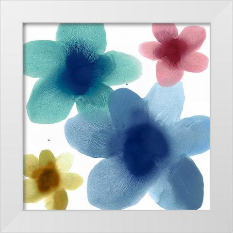 Floral Joy I White Modern Wood Framed Art Print by Carlson, Hannah