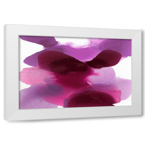 Magenta Drift White Modern Wood Framed Art Print by Carlson, Hannah