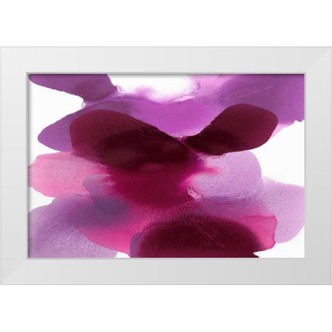 Magenta Drift White Modern Wood Framed Art Print by Carlson, Hannah