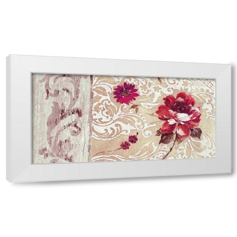Fleurs Neoclassique I White Modern Wood Framed Art Print by Simon, Helene