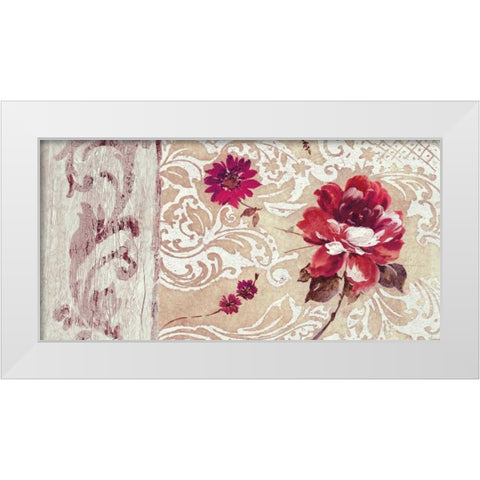 Fleurs Neoclassique I White Modern Wood Framed Art Print by Simon, Helene