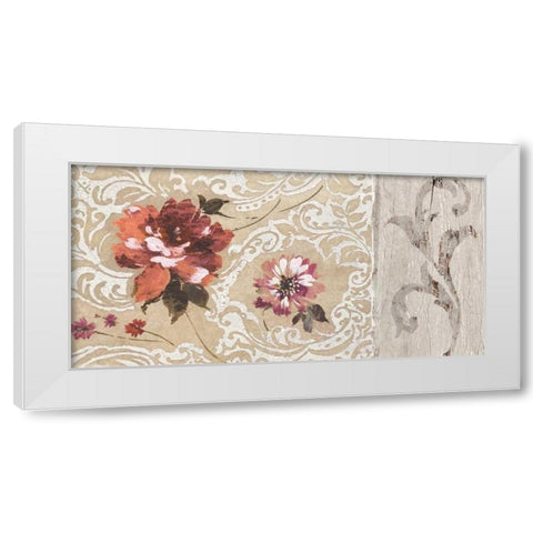 Fleurs Neoclassique II White Modern Wood Framed Art Print by Simon, Helene