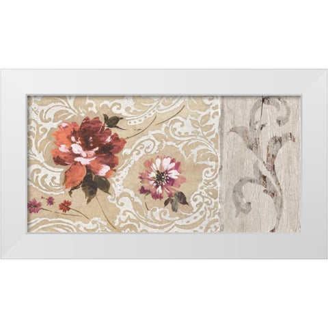 Fleurs Neoclassique II White Modern Wood Framed Art Print by Simon, Helene