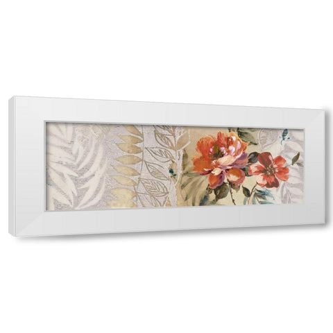 Florilege I White Modern Wood Framed Art Print by Simon, Helene
