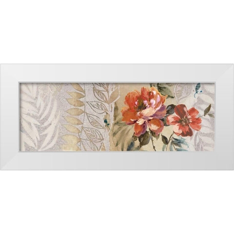 Florilege I White Modern Wood Framed Art Print by Simon, Helene
