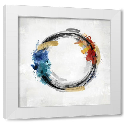 Circle Motion I White Modern Wood Framed Art Print by Harris, Natalie
