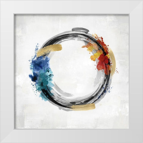 Circle Motion I White Modern Wood Framed Art Print by Harris, Natalie