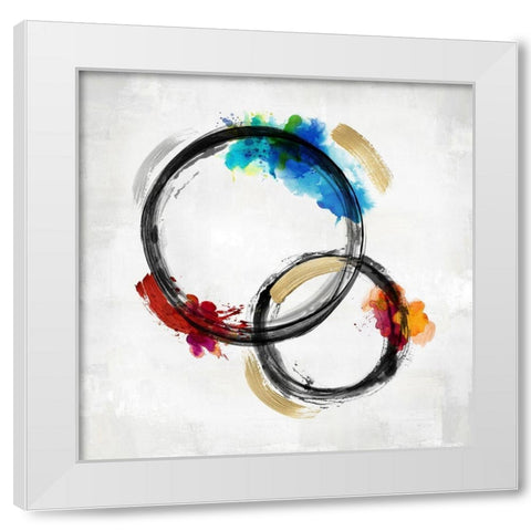 Circle Motion II White Modern Wood Framed Art Print by Harris, Natalie