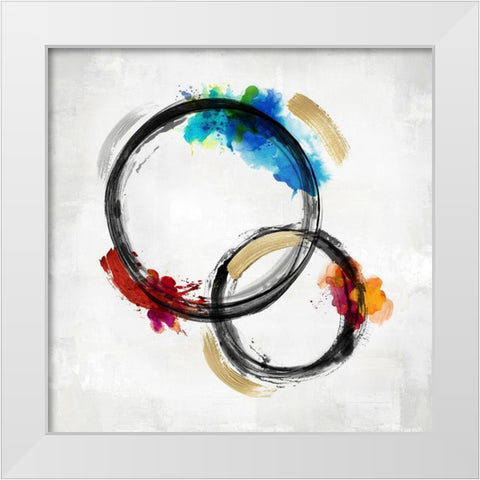 Circle Motion II White Modern Wood Framed Art Print by Harris, Natalie