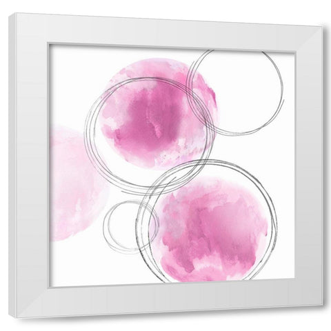 Circular Pink I White Modern Wood Framed Art Print by Harris, Natalie