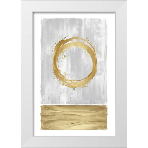 Inward Gold II White Modern Wood Framed Art Print by Harris, Natalie