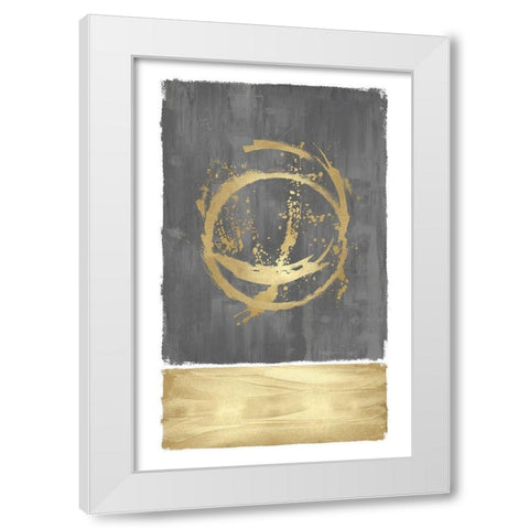 Inward Gray I White Modern Wood Framed Art Print by Harris, Natalie