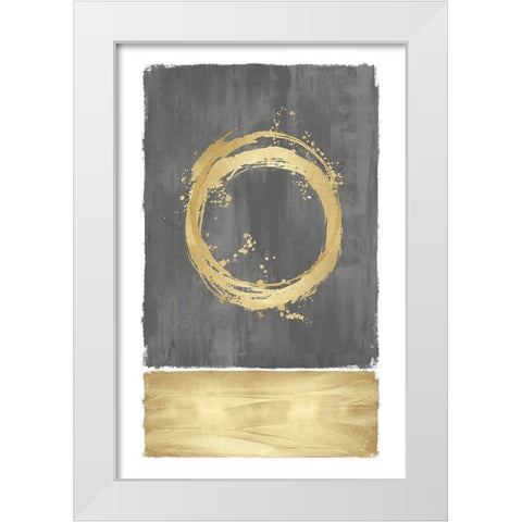 Inward Gray II White Modern Wood Framed Art Print by Harris, Natalie