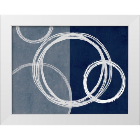 Unity Blue II White Modern Wood Framed Art Print by Harris, Natalie