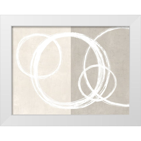 Unity Cream I White Modern Wood Framed Art Print by Harris, Natalie