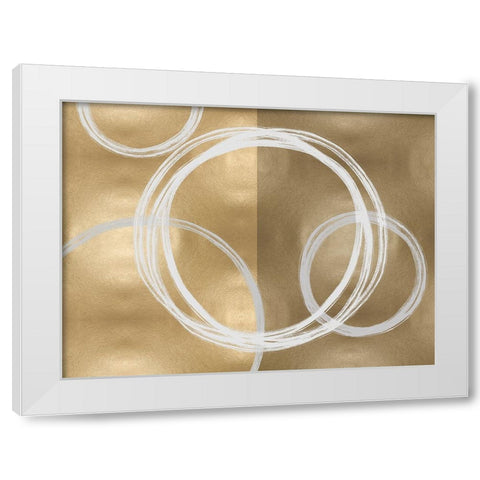 Unity Gold II White Modern Wood Framed Art Print by Harris, Natalie