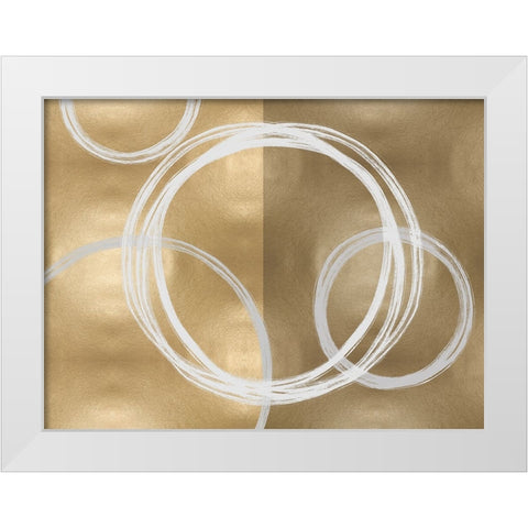 Unity Gold II White Modern Wood Framed Art Print by Harris, Natalie