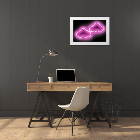 Neon Clouds PB White Modern Wood Framed Art Print by Carr, Hailey