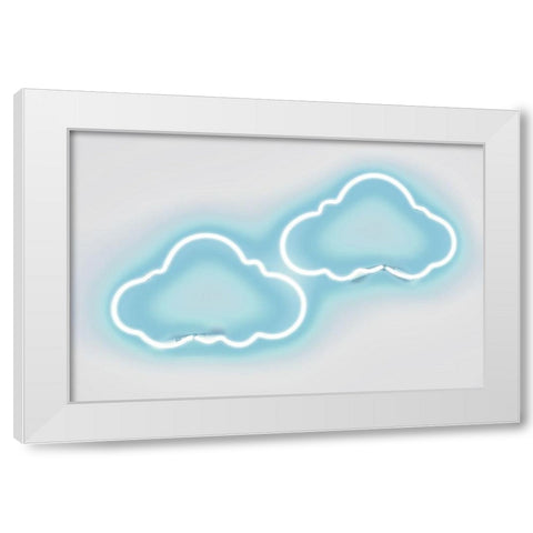 Neon Clouds AW White Modern Wood Framed Art Print by Carr, Hailey