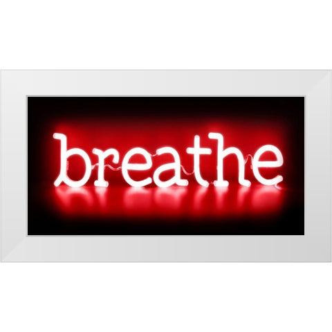 Neon Breathe RB White Modern Wood Framed Art Print by Carr, Hailey