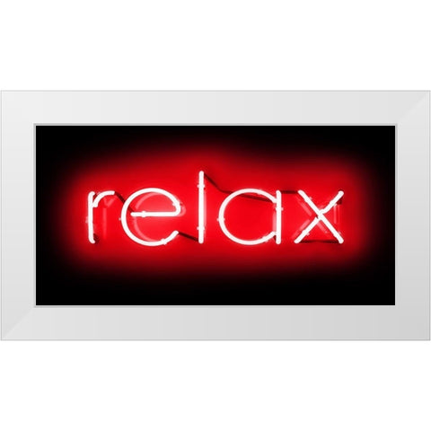 Neon Relax RB White Modern Wood Framed Art Print by Carr, Hailey