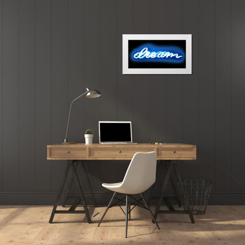 Neon Dream BB White Modern Wood Framed Art Print by Carr, Hailey