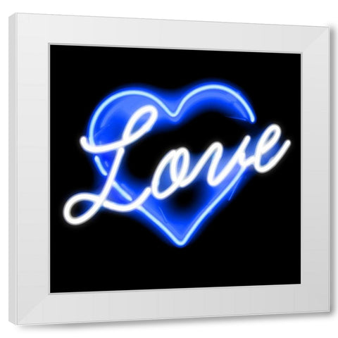 Neon Love BB White Modern Wood Framed Art Print by Carr, Hailey