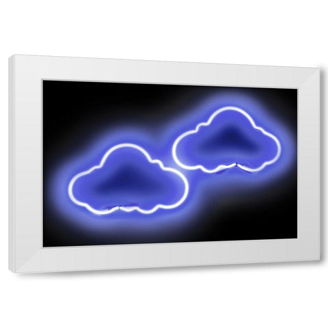 Neon Clouds BB White Modern Wood Framed Art Print by Carr, Hailey