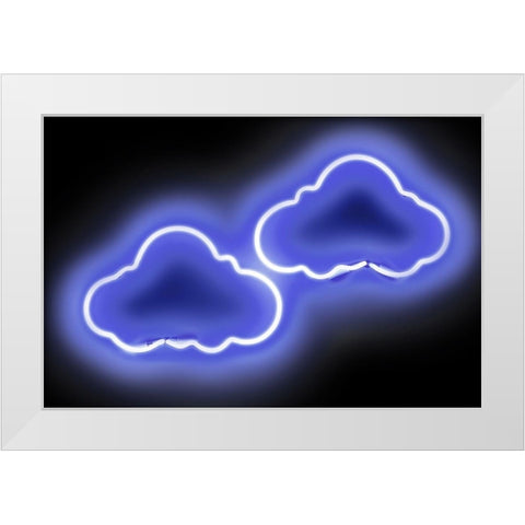 Neon Clouds BB White Modern Wood Framed Art Print by Carr, Hailey