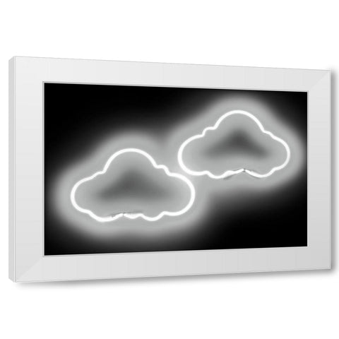 Neon Clouds WB White Modern Wood Framed Art Print by Carr, Hailey